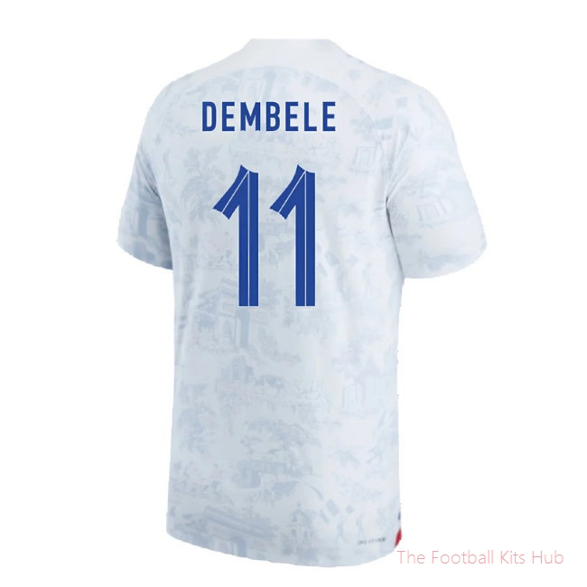 2022-2023 France Match ADV Dri-Fit Away Shirt (Dembele 11)-unisoccer store